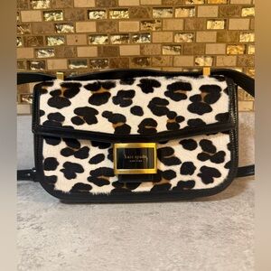 RARE - Kate Spade Black and Brown Animal Print Crossbody Bag